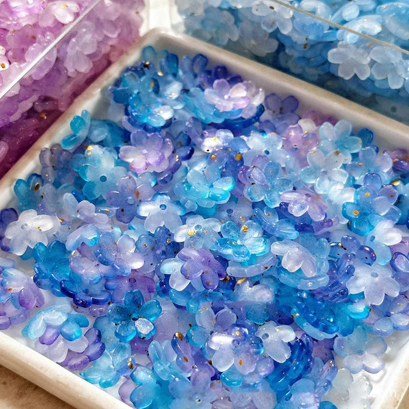 100 Teile/los 10mm Bunte Blume Acryl Spacer Perlen Für Schmuck Machen DIY Armband Halskette Zubehör