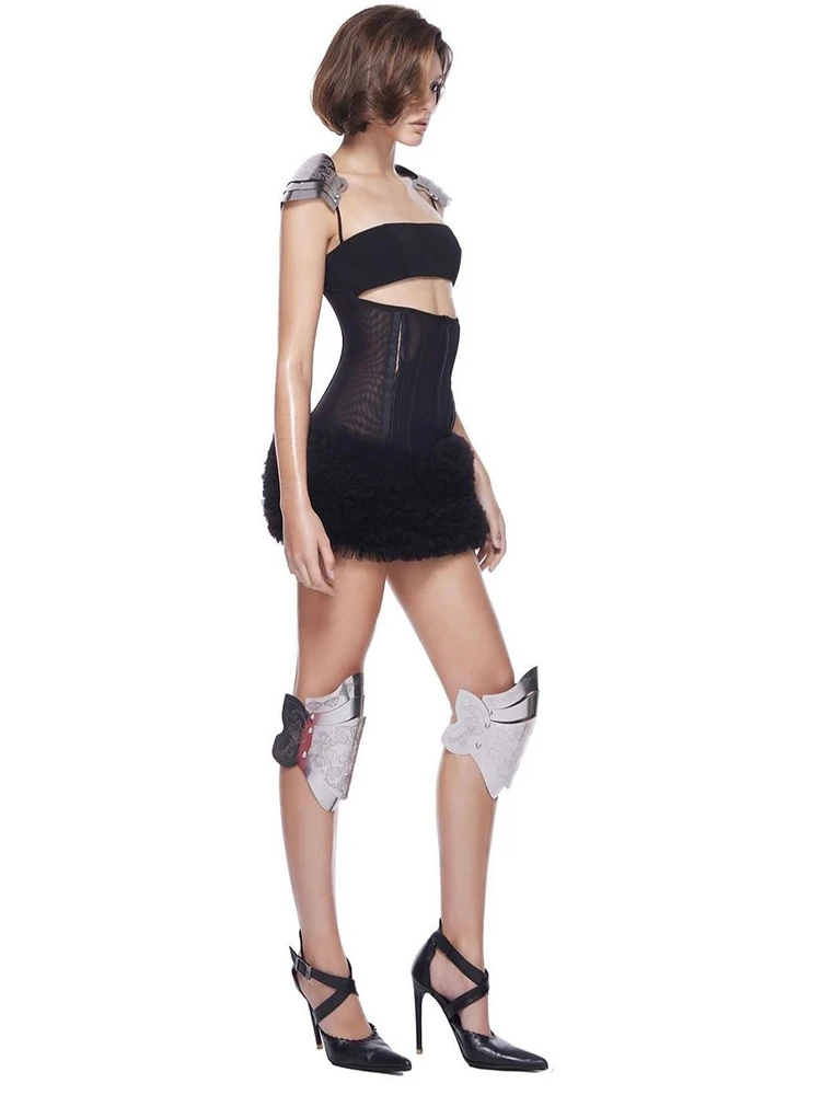 Nibber vestido de retalhos de rua, vestido de malha de pneus de malha única, peito envolto oco, sexy, roupa de clube, body