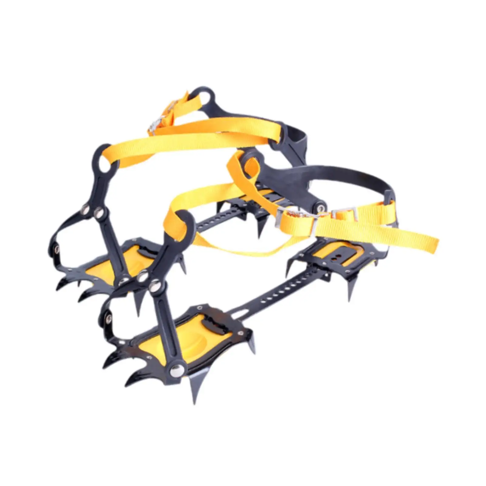 

10 Tooth Ice Crampons Snow Skid Spikes Versatile with Carry Bag Mountaineering Ice Cleats Snow Grippers for Adults Jogging