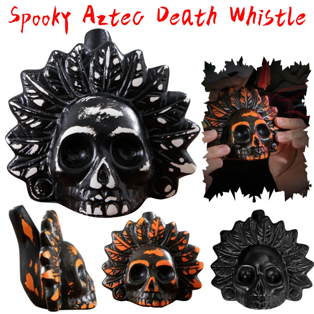 Authentic Aztec Whistle Spooky Aztec Death Whistle Screaming Aztec War Whistle for Halloween Prank Props