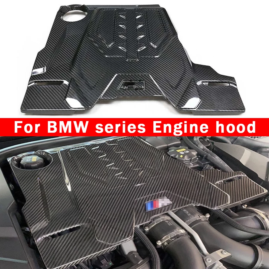 

For BMW series M5 F90 M8 F91 F92 F93 Dry Carbon fiber engine hood Replacement installation engine hood cover plate body kit