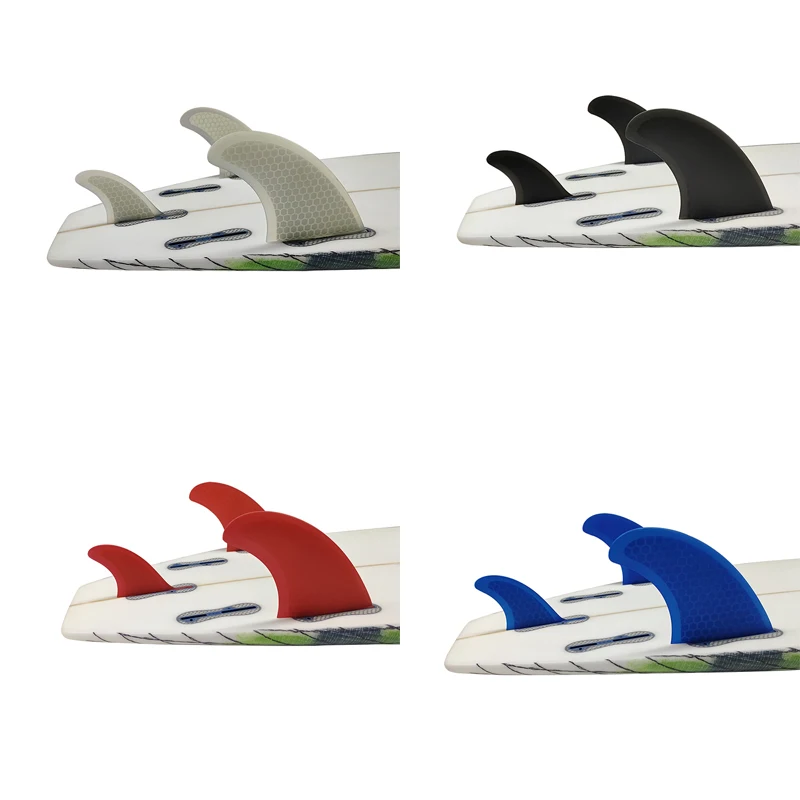 

Double Tabs II T1 Size Fins Red/Blue/Black/White Color Fiberglass Honeycomb surf Fin Good Quality Surf tri set Fins