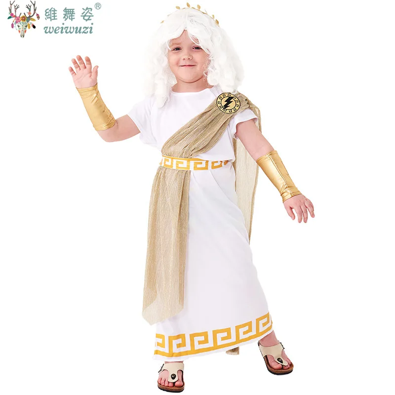 

Holiday Party Costumes Halloween God Costumes Children's Day Cosplay Costume Ancient Greek Mythology Zeus Costume Roman Suit