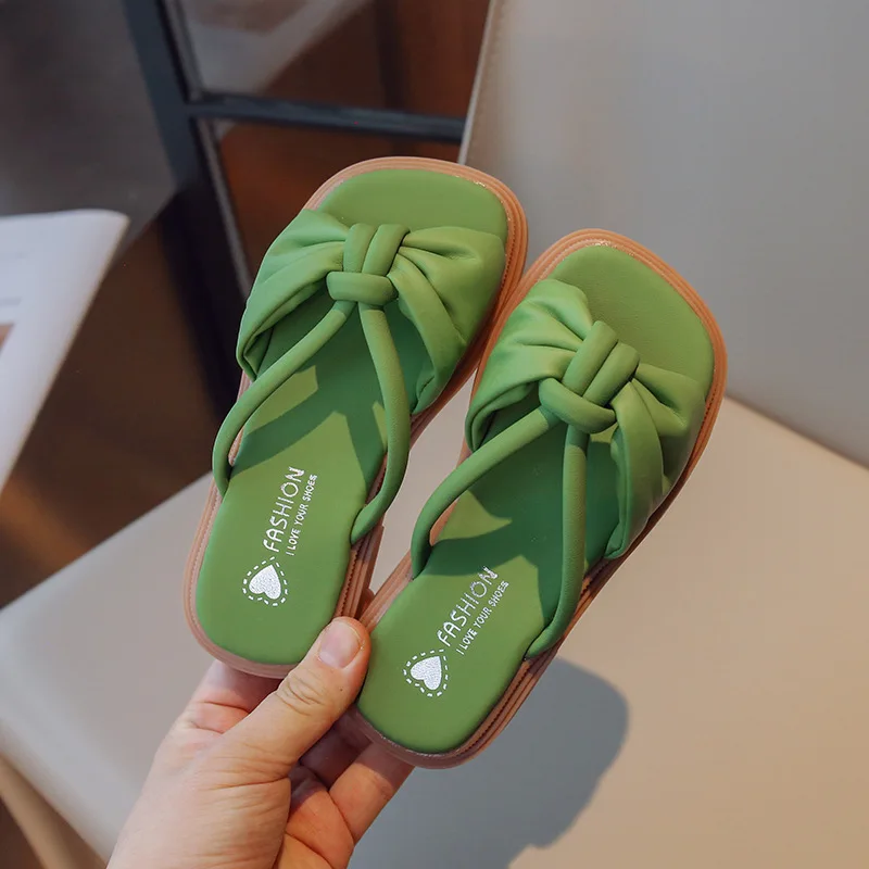 Girls Slippers 2023 Summer New Children Fashion Princess Flip-flops Children Slippers Baby Kids Casual Outdoor Flat Beach Shoes