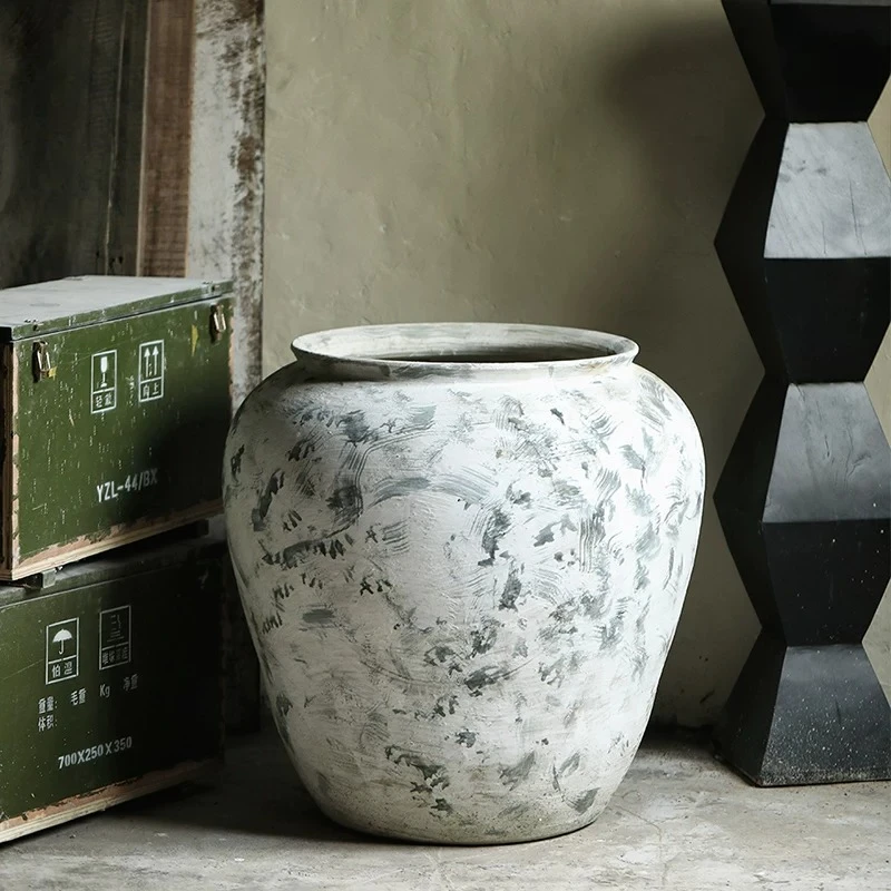 Ceramic extra large flower pot green plant planting garden ornament retro ceramic pot