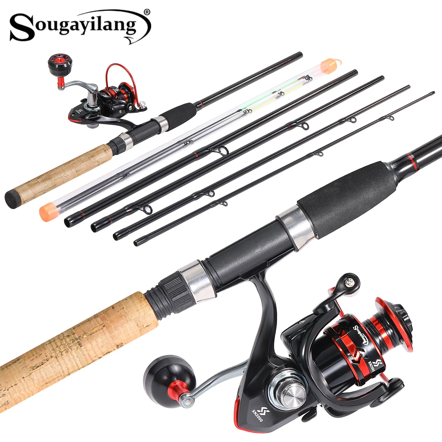 sougayilang-釣りリールとロッドセット-30-メートルカーボンファイバー超軽量ロッドと-50-1-ギア比スピニングリール釣りに不可欠