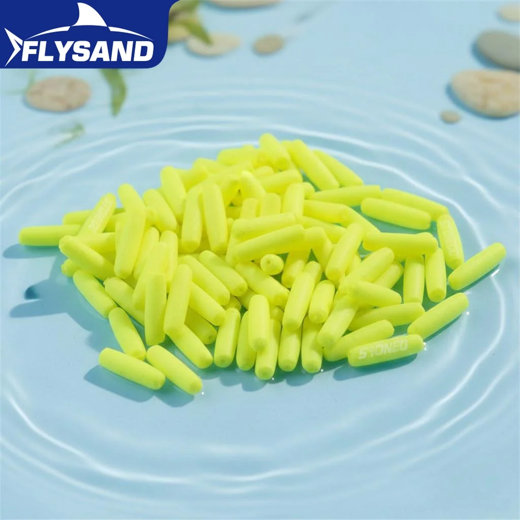 100PCS Fishing Float Bobber Oval Foam Indicators Fishing Accessories Tackless Tools for Anglers