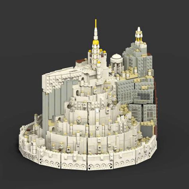 MOC Architectural Series Famous Movie The White City Castle Model DIY Assembling Bricks Building Blocks Toys Children's Gifts