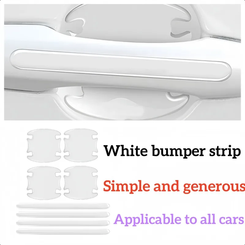 

Imitation Car Door Handle Protection Kit - 8PC Anti-Scratch Reflective Films for Door Bowls | Epoxy UV-Proof Paint Guard