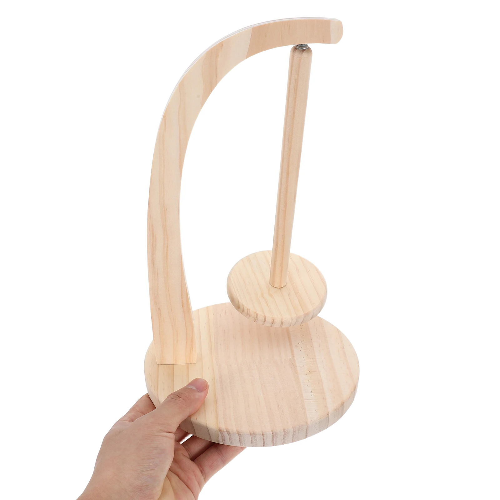 

Beige Wooden Yarn Spinner Rotating Spool Rack Thread Organizer for Knitting Projects Sewing Supplies Storage Gift