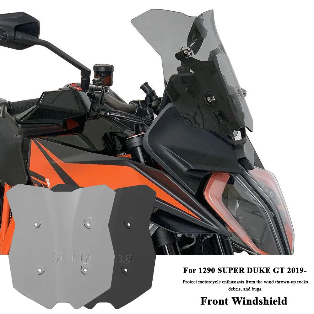 

For 1290 SUPER DUKE GT 2019-2023 2024 1290 Super Duke GT Motorcycle Windscreen Sports Windshield Front Windscreen Wind Deflector