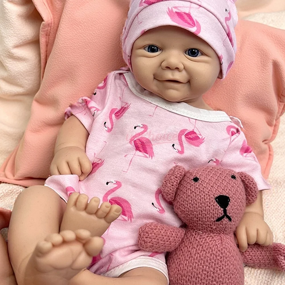 Wysokiej jakości 17-calowa silikonowa lalka reborn z pełnym ciałem, niemalowana, do samodzielnego malowania, noworodek dziewczynka/chłopiec, kolekcja artystyczna, dla rodziców, do pokoju dziecięcego, pielęgnacja niemowląt.
