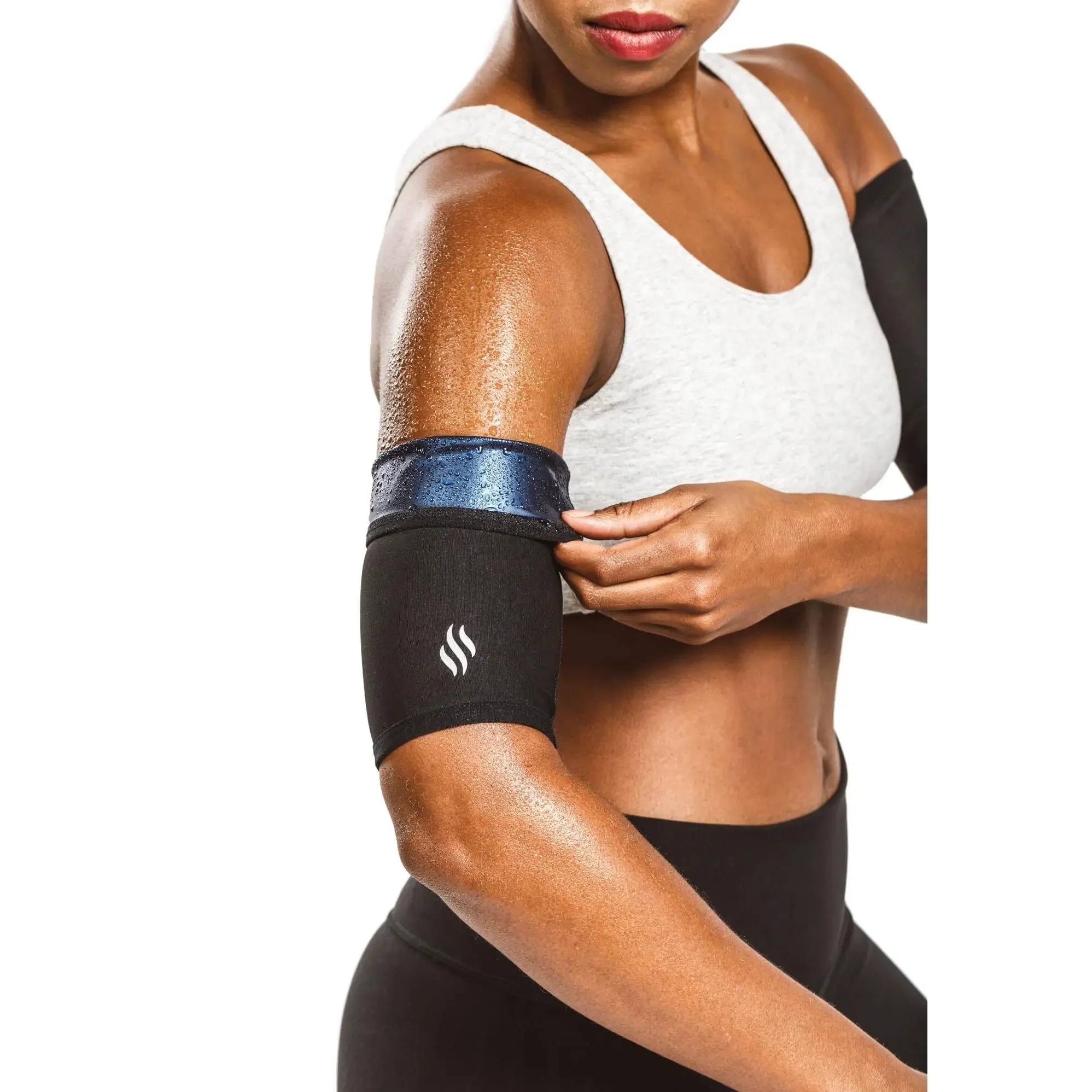 

Womens Compression Arm Sleeves, Snug Fit For Gym And Home Workouts, Lightweight Flexible Design, 2-Pack, Black