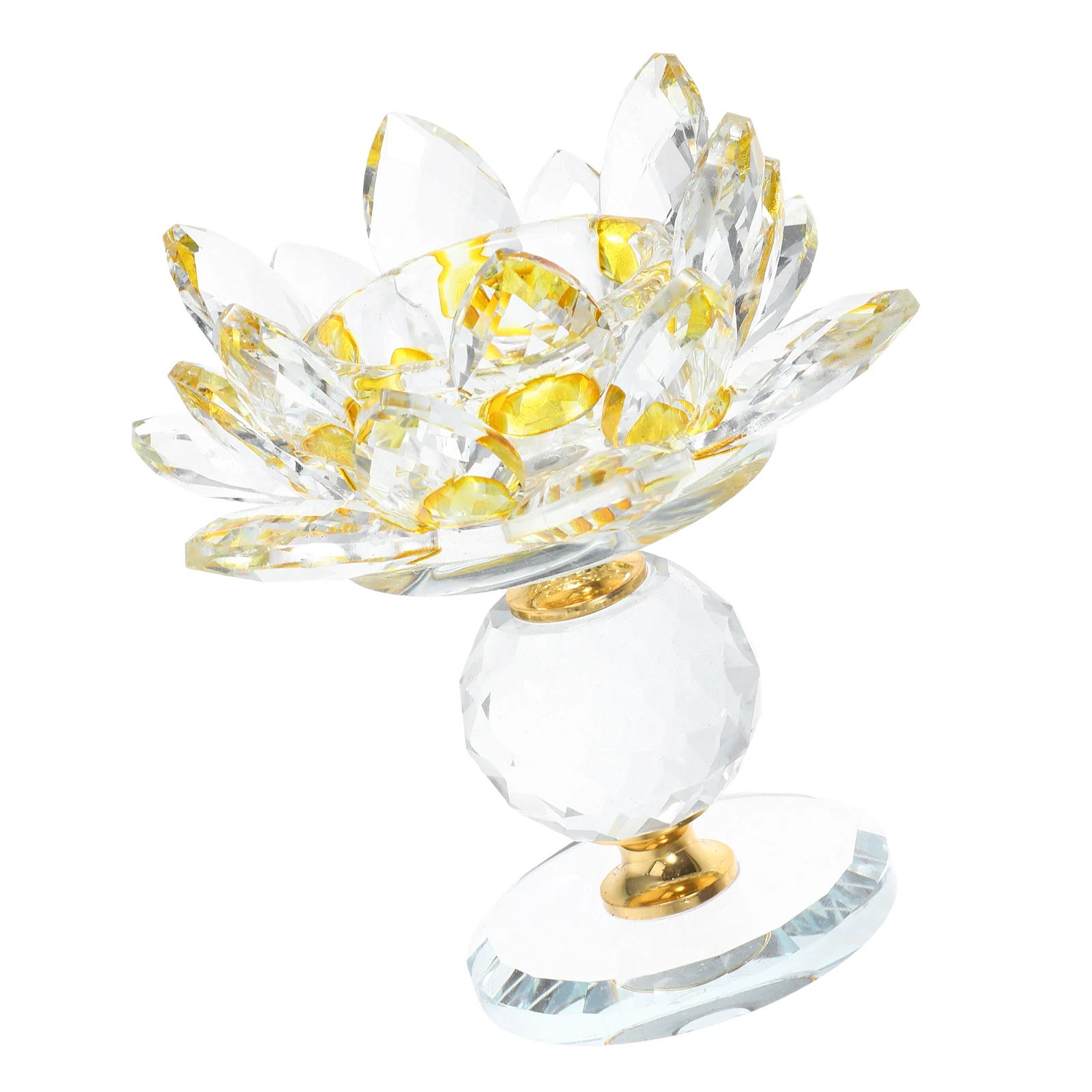 

Crystal Lotus Flower Candle Holder With Glass Base Decorative Lotus Petals Candle Stand For Home Room Decor Wedding Centerpiece