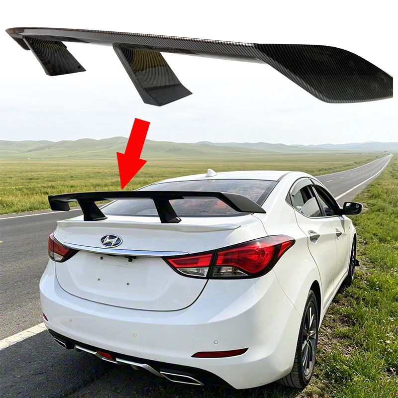 Auto Exterior Accessories Rear Wing Spoiler Universal Fit Premium Grade Spoiler Wing for 11-16 Kia K5 Sedan EX Carbon Fiber Styl