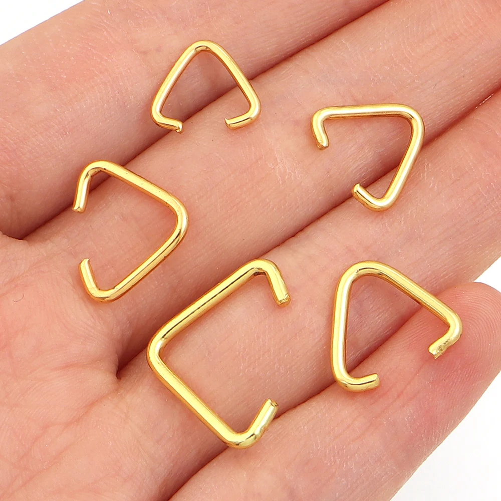 50-100pcs Triangle Open Rings for DIY Jewelry Making
