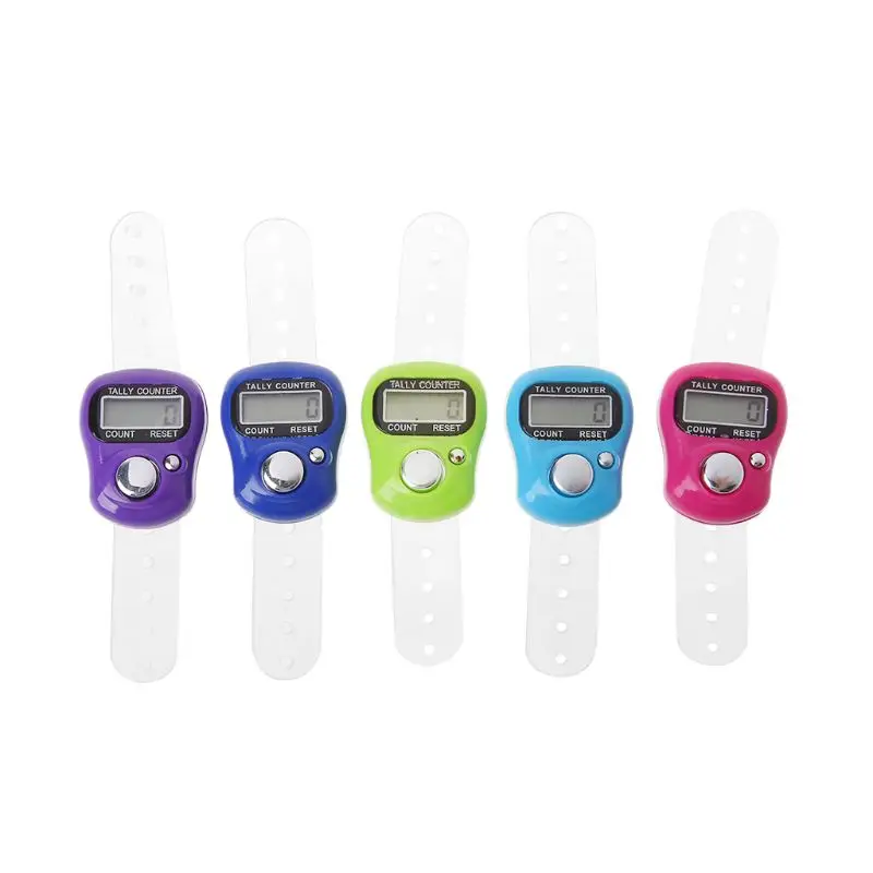 LCD Finger Tally Counter Digital Electronic Tasbeeh Counters Lap Track Handheld Clicker cifre ripristinabili Display Gift