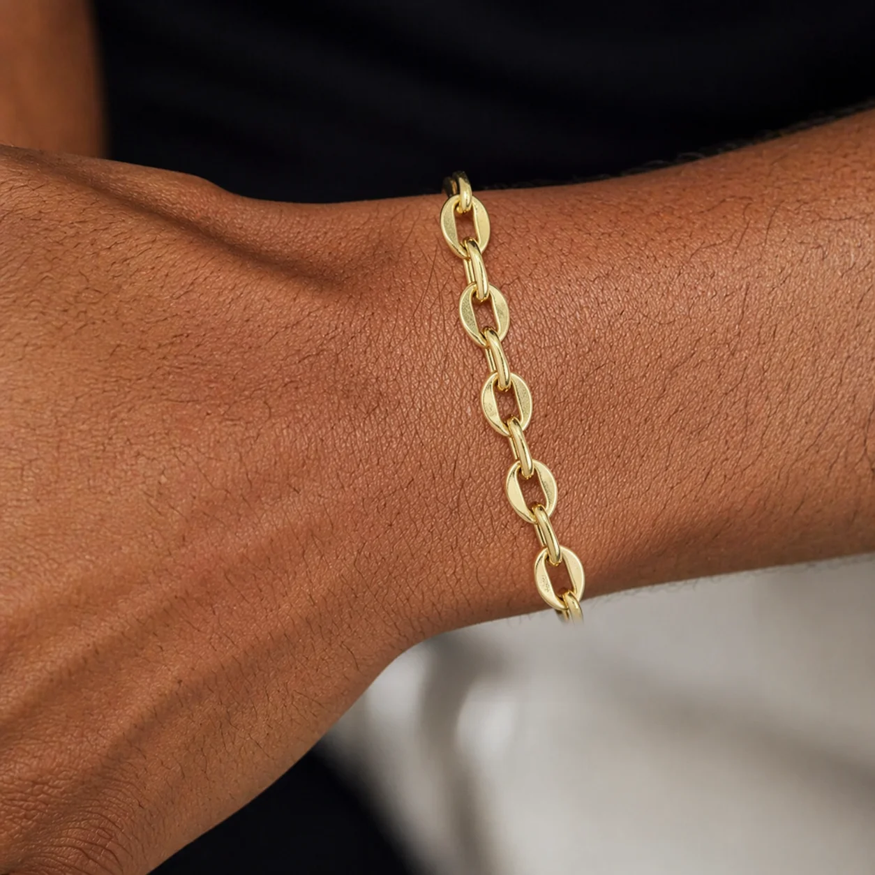 KY Oval Link Chain Bracelet Women Wrist Bracelets Stainless Steel Bracelets and Bangles Jewellery for Woman Miraculous Chains