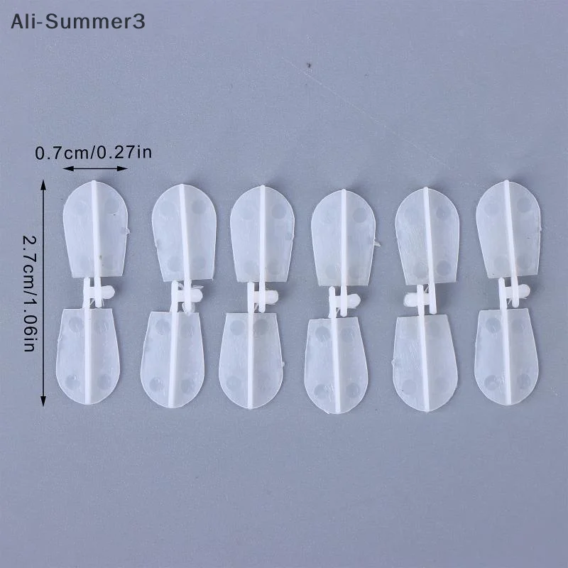 

（YY）6Pcs RC Toy White Plastic Micro Hatch Hinges For RC Aircraft Model Accessories Replacement Parts