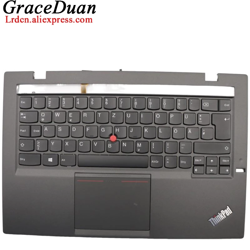 

DE German Black Keyboard Upper Case Palmrest Shell Cover For Lenovo Thinkpad X1 Carbon 2nd Gen2 G2 04X6574 00HM012