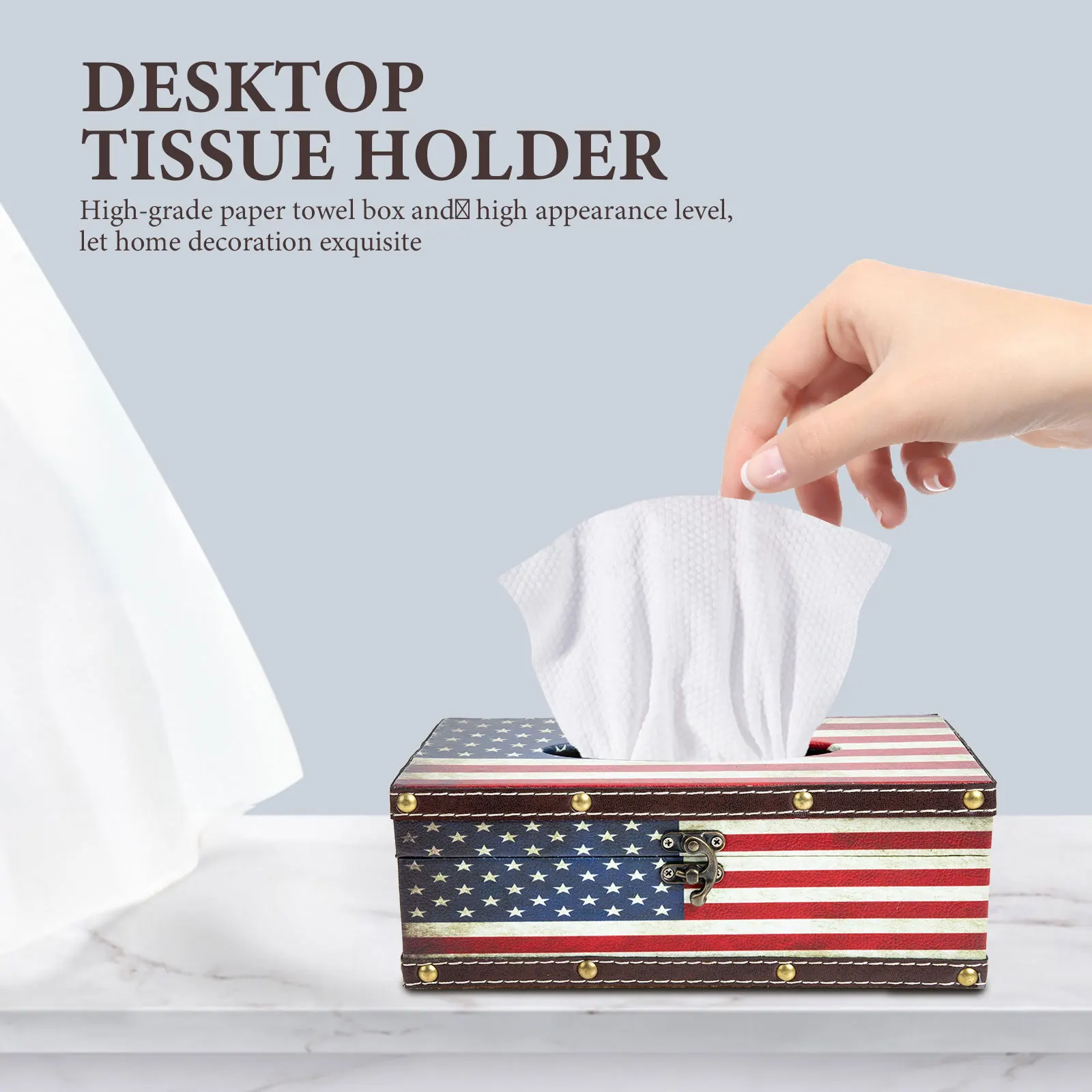 

Sturdy Wooden Desktop Organizer European Style Home Decor Paper Living Room Bedroom Storage Holder Wooden Holder