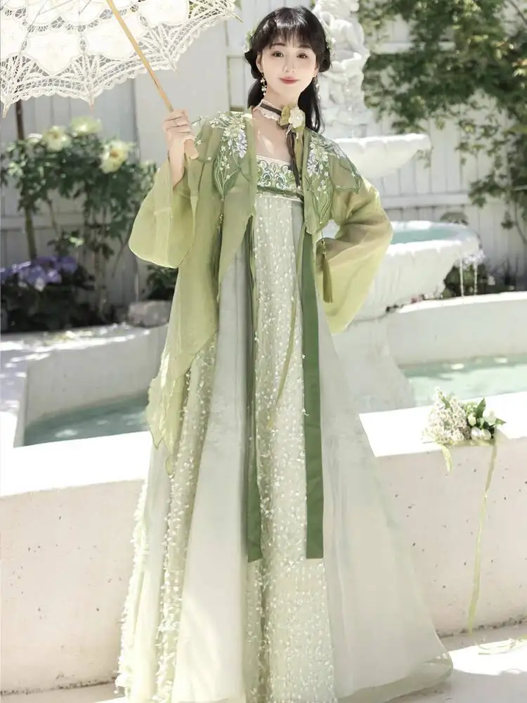 

Jinxuan Pavilion[indigo naturalis]Hanfu Women's Improved National Style New Chinese Style Daily Dress Han Element Set Summer