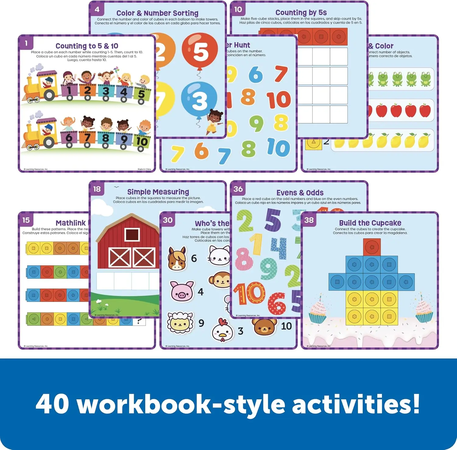 Kit Pembelajaran Angka Pembangun Keterampilan, Manipulatif Matematika, Kubus Penghubung, Perlengkapan Homeschool, Yang Harus Dimiliki di Kelas Prasekolah, Todd