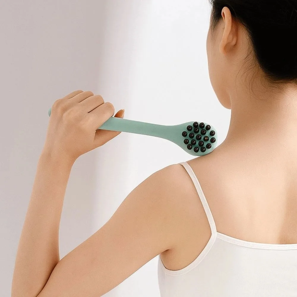 

Multifunctional Meridian Massage Stick 48cm Length Handmade Mugwort Massage Hammer Acupoint Tapping Portable Design