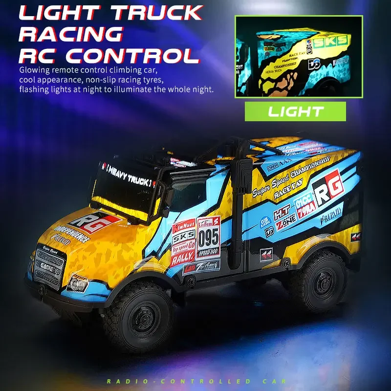 1:35 RC Trucks Heavy Duty Race Rally Car Elektrische beleuchtete Lichter Fernbedienung Klettern Off-Road Buggy Fahrzeug 27HZ Kinder Geschenk