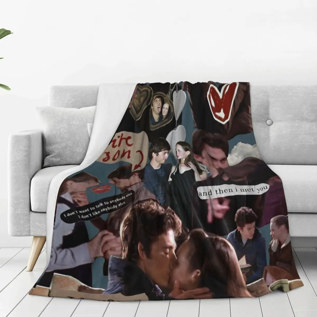 Gilmore Girls Jess Mariano Love Kiss Blankets Soft Warm Fluffy Plush Throw Blanket For Couch Bed Flannel Bedspread Bed Cover