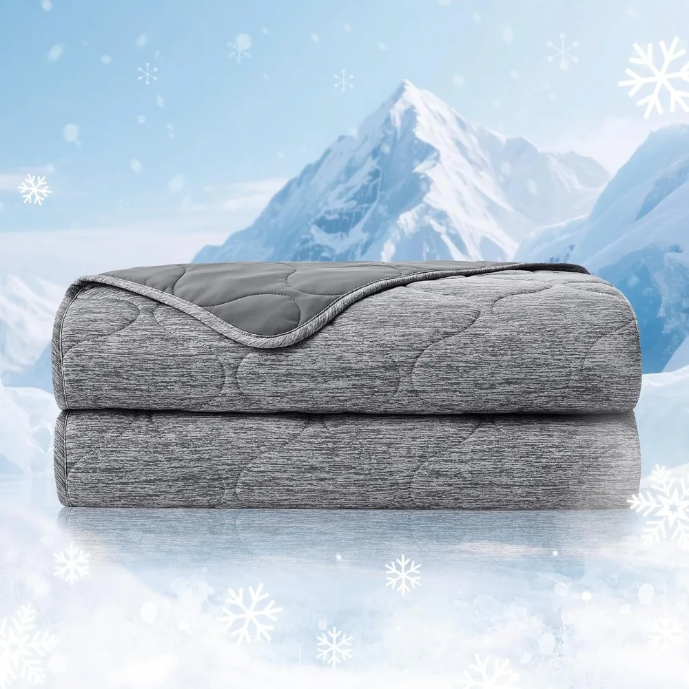 

Cozy Bliss Double Side Cooling Blanket for Hot Sleepers, Lightweight Soft Breathable All Seasons Cooling Throw for Ni