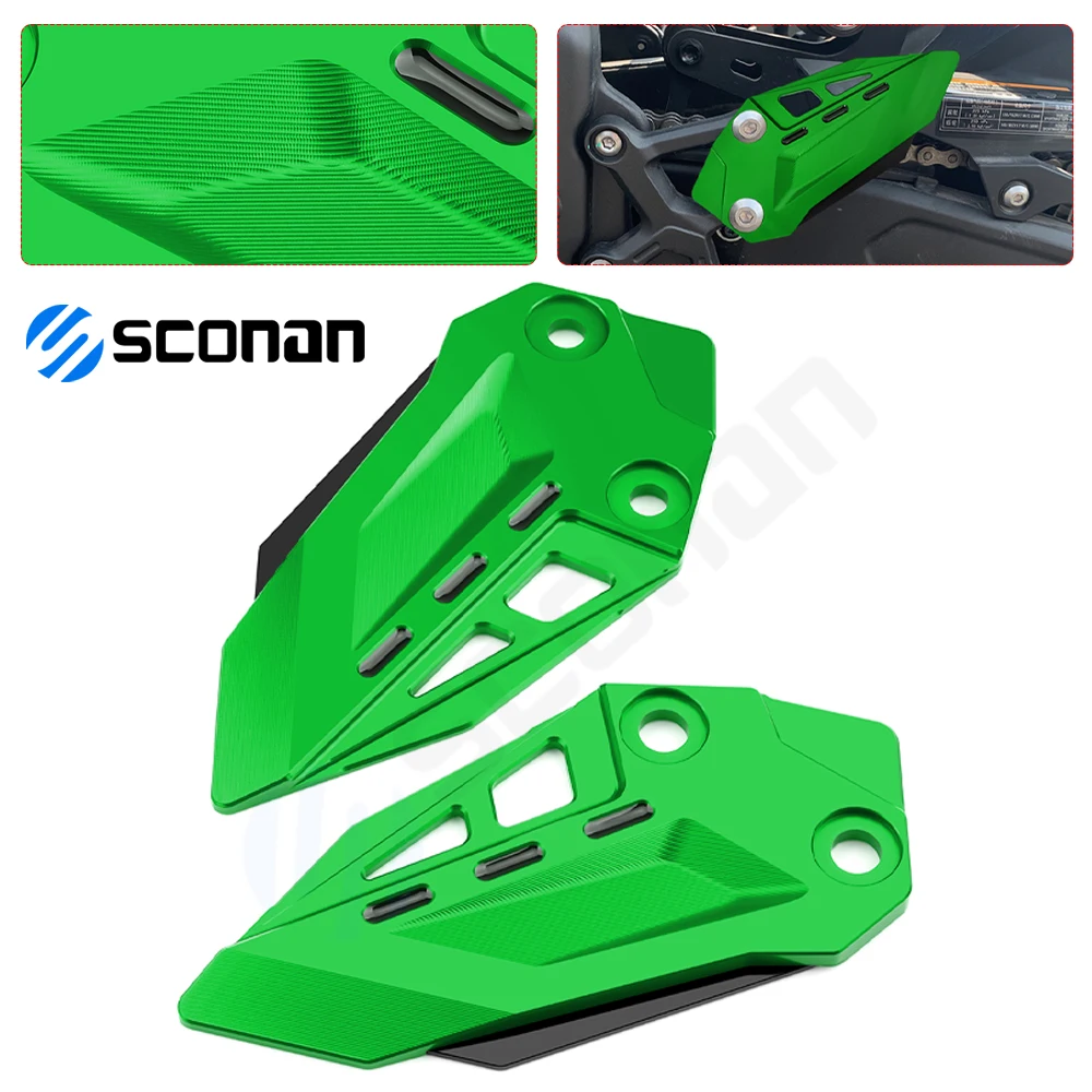 

For Kawasaki ZX4R ZX4RR zx4r zx4rr 2023 2024 Motorcycle Accessories CNC Aluminum Footpeg Heel Plates Guard Protector