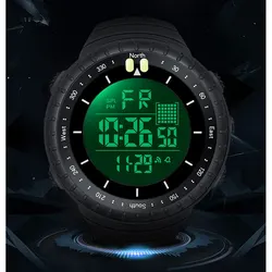 SYNOKE Watch Outdoor Sports Multifunctional Waterproof Shock Resistant Large Screen Display Luminous LED Digital Watch For Men