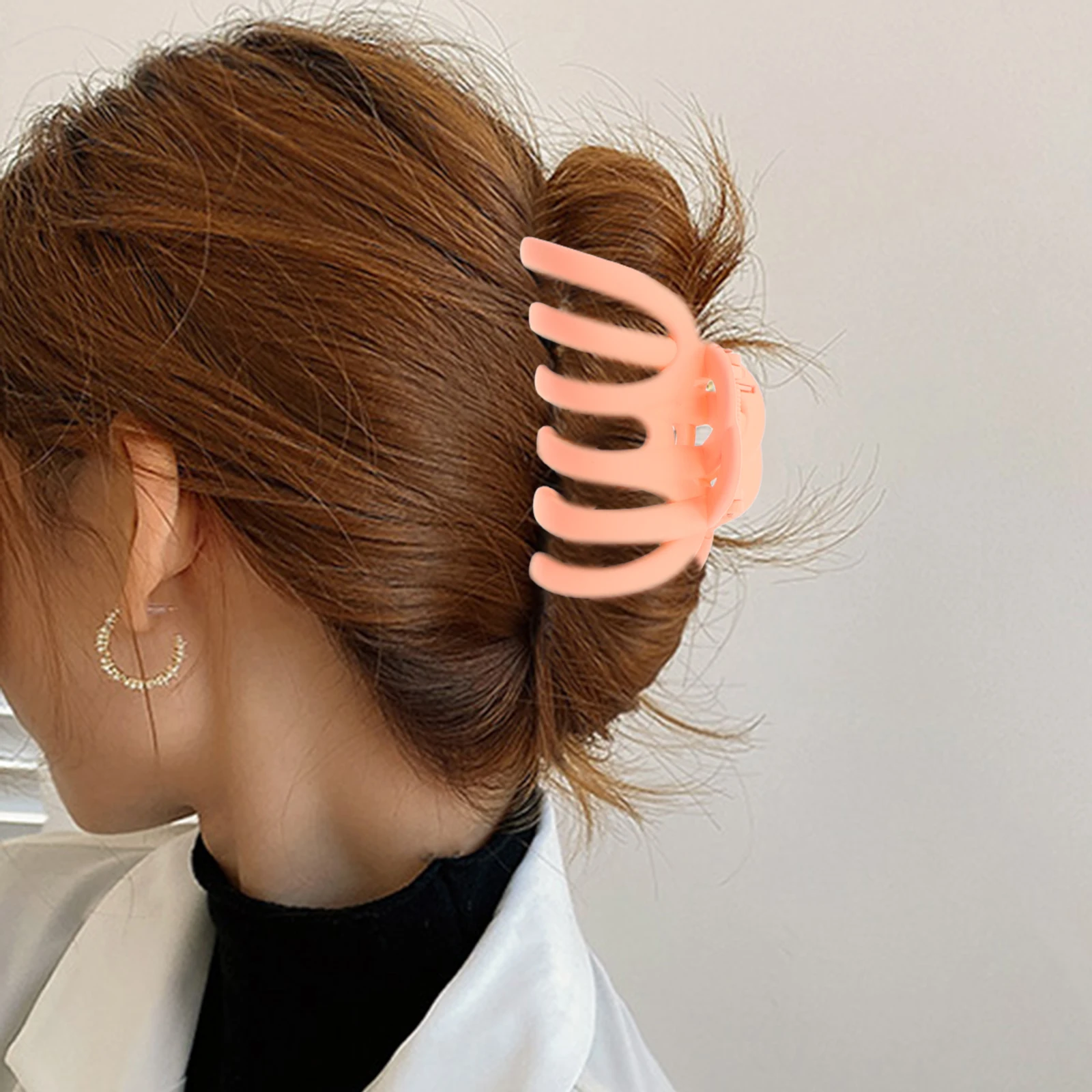 

4 Pcs Frosted Shark Clip Hair Accessories for Women Hairpin Clips Convenient Plastic Fashionable Miss