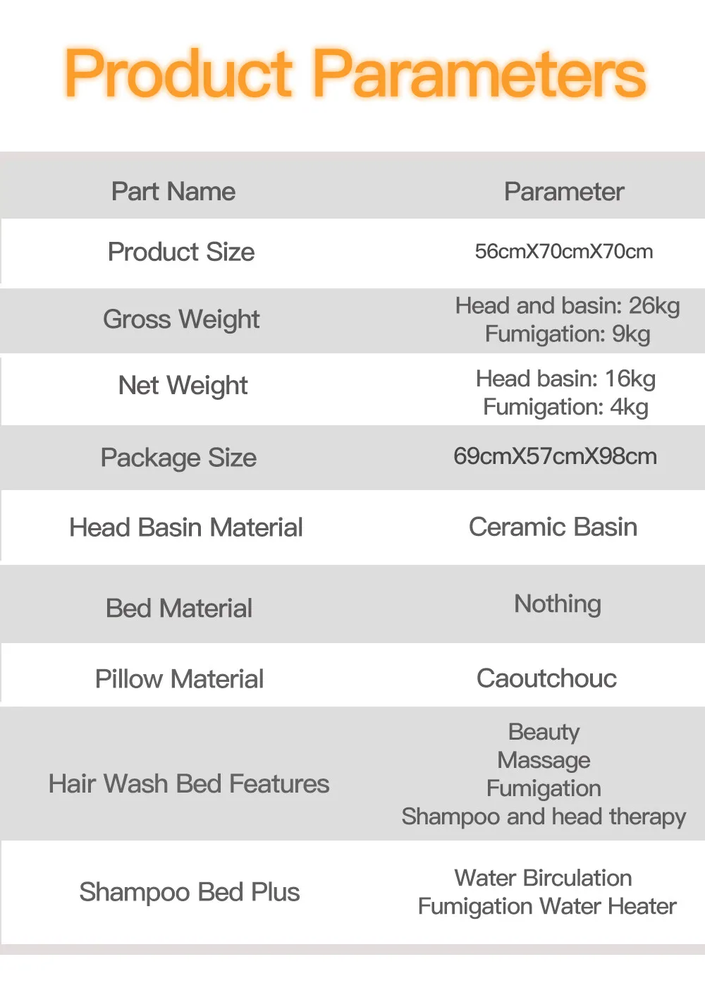Tragbares Haarwaschbecken Mobile Shampoo-Schüssel mit 60L Wassertank Thermostatische Heizung Zirkulation Befeuchtungs-Kopf-Spa-Maschine – Detail 19