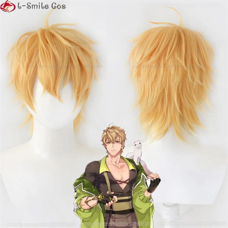 

Quincy Cosplay Quincy Cosplay Wigs 30cm Orange Yellow Wig Heat Resistant Synthetic Hair Party Anime Wigs + Wig Cap