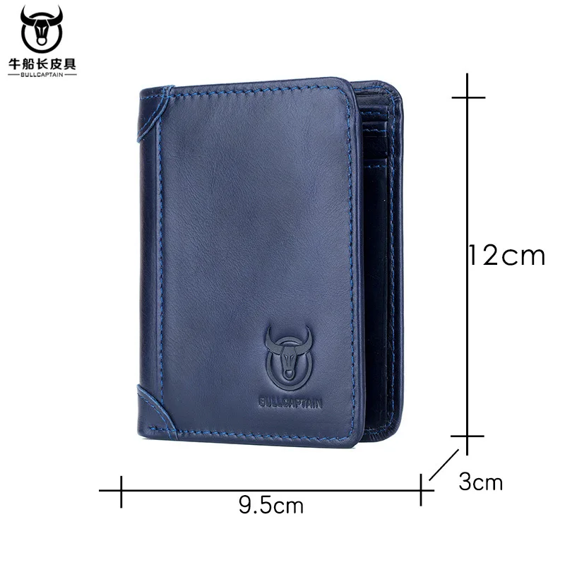 The Best Birthday Gift for Lover or MEN  Genuine Leather Short Style Soft Cow Leather Fashion Card Dollar Clip Coin Purse Wallet