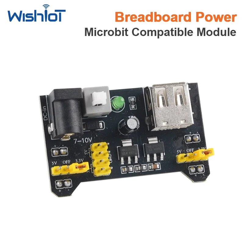 

Microbit Breadboard Power Supply Module for Electronic Prototype Circuit Board Project Model Parts Components