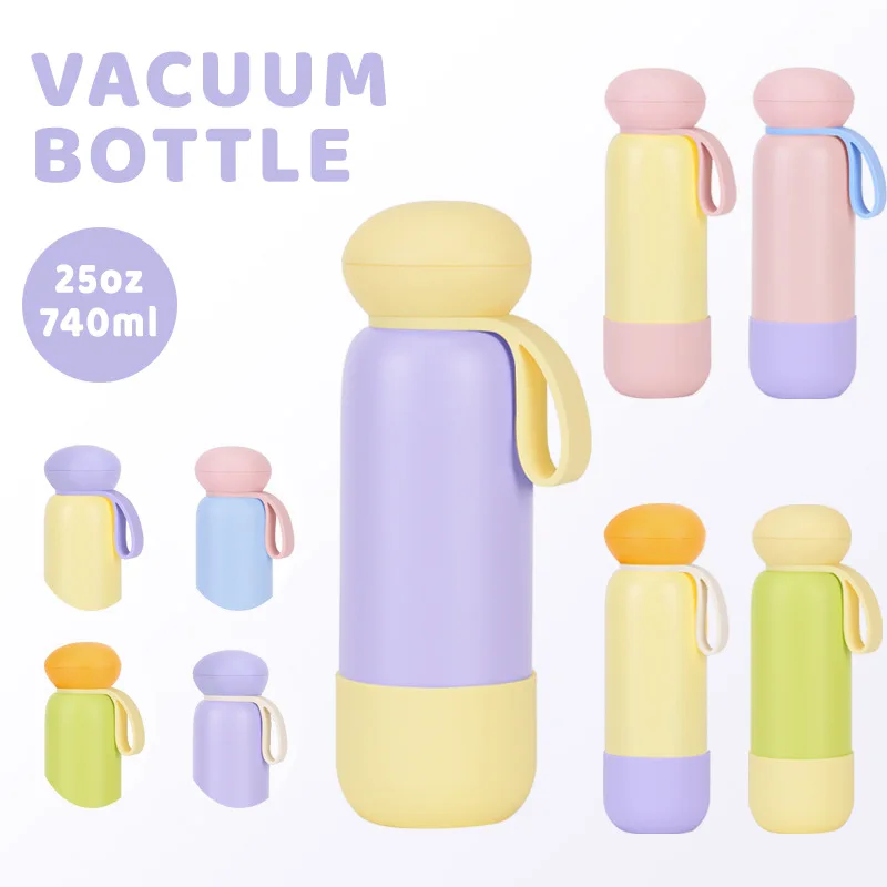 2026 New Cross-border Large-capacity Stainless Steel Water Bottle, Portable, Contrasting Color Water Cup, Outdoor Thermos Cup