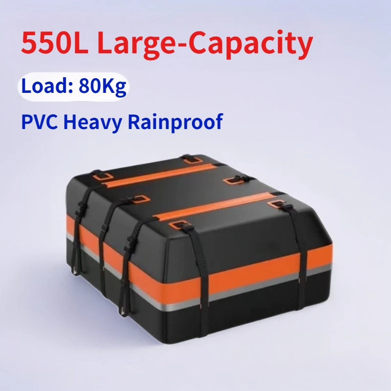 

New Style 550L Large-Capacity Roof Bag Universal PVC Mesh Waterproof Car Roof Luggage Bag, Heavy Rainproof for Outdoor Travel