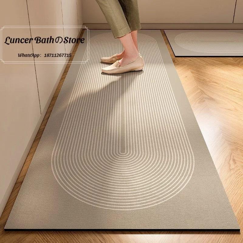 Diatom mud floor mat, light luxury and simple kitchen, long water-absorbing and oil-absorbing floor mat, household wear