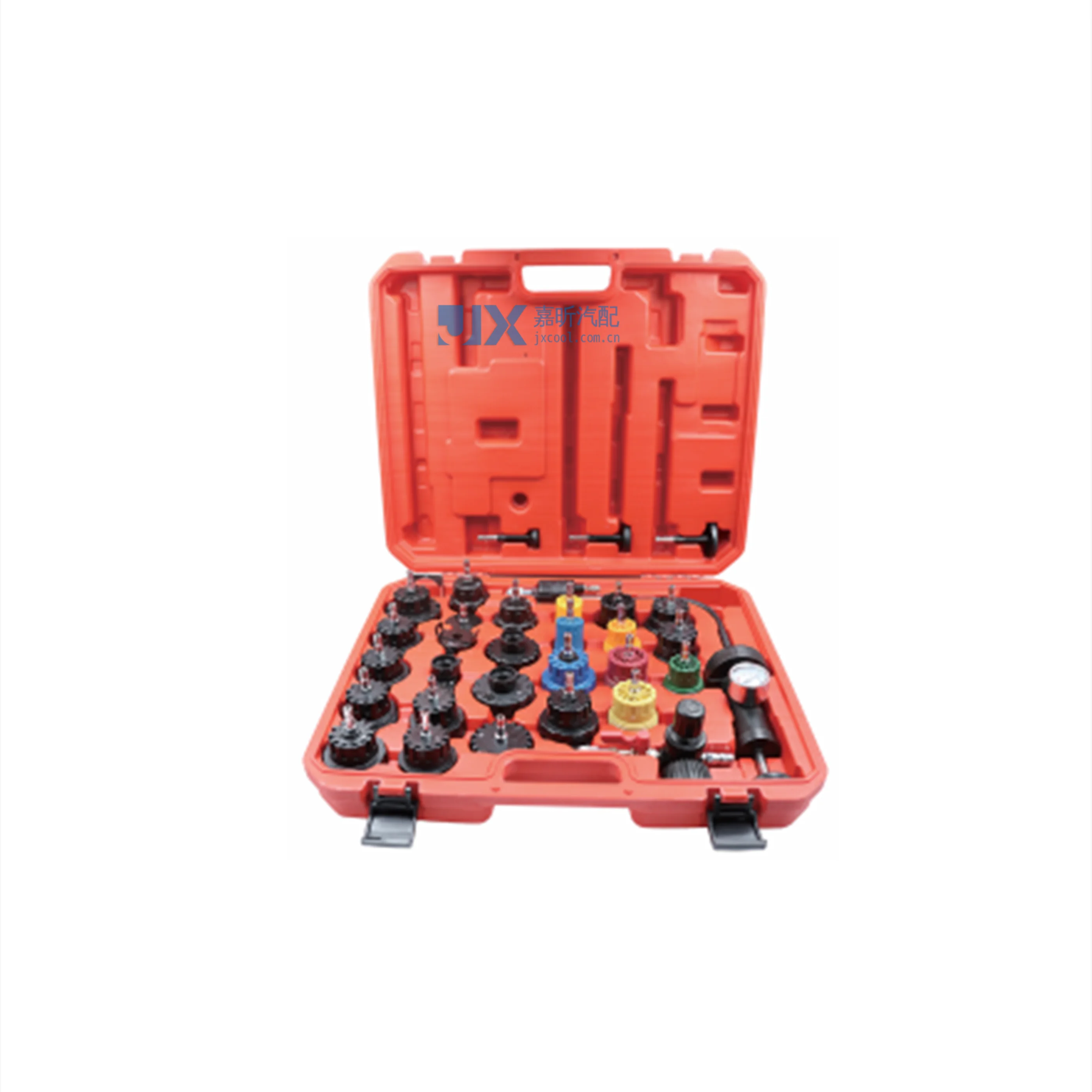 Dispositivo de prueba de fugas de herramientas A/C de aluminio para automóvil 103 juegos