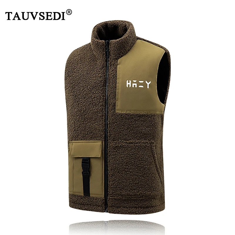 

Winter Men Fleece Windproof Casual Sleeveless Vests Jacket Man Waterproof Sport Double Wear Vest Mens Outdoor Outwear Vest Coats