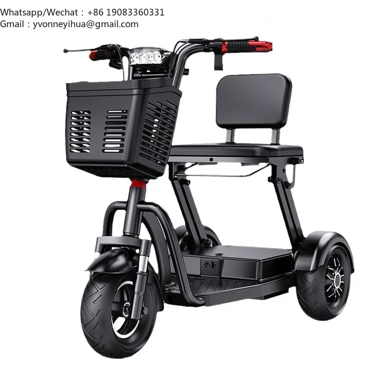 Cheapest 1000W Motor Powerful Elderly Portable Lightweight Folding 3 Wheel Electric Mobility Scooter Elderly For Disabled
