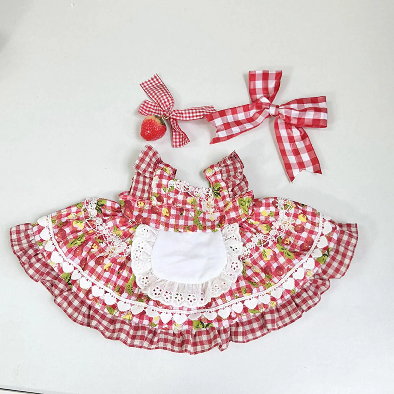 

Платье без рукавов для плюшевой куклы и комплект одежды для куклы клубники