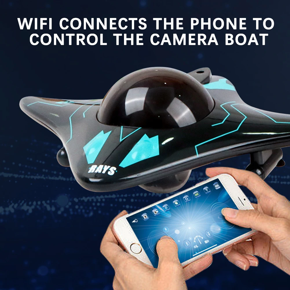 WIFI Transmission  APPS Real-Time Control Radio Boat Underwater Camera observe Electronic Speedboat for Kids Toy