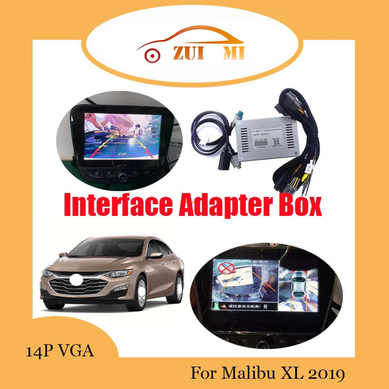 Auto-Schnittstellenadapter, Decoder für Malibu XL 2019, Reverse Track Box, Original-Auto-Bildschirm, Upgrade, Reverse Image 360-Panorama