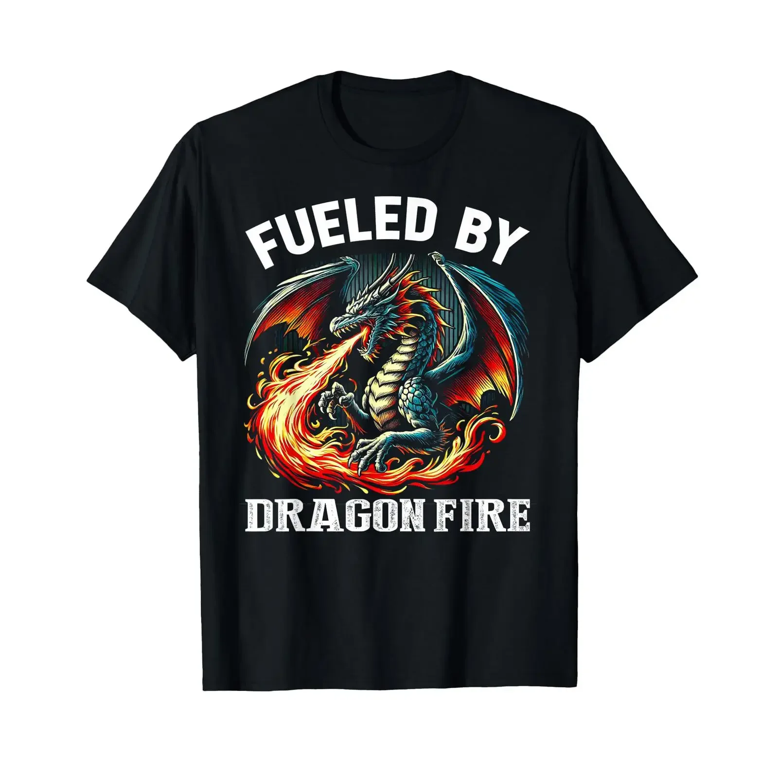 Dragon Boat Racing Powered by Fire T Shirt vintage Washed graphic Versatile fashion Breathable Top For Everyday Wear Casual
