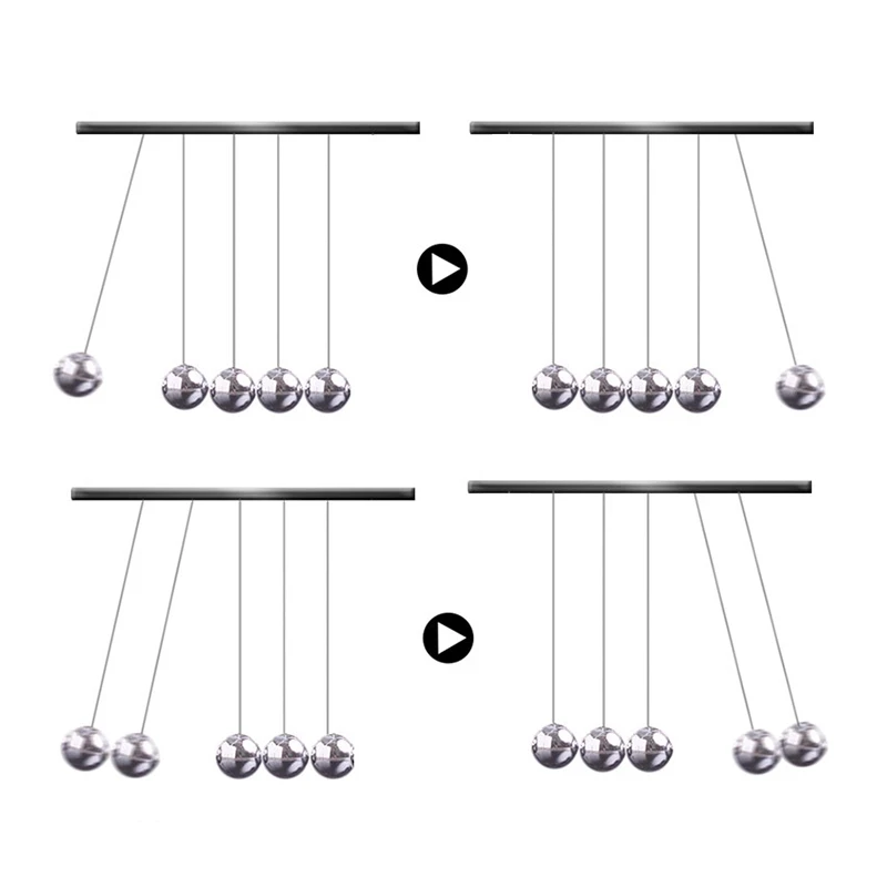 Newton\'s Cradle Physics Science Pendulum Educational Juguetes Kids Toys Children Metal Balance Ball Antistress Games Toy Desk