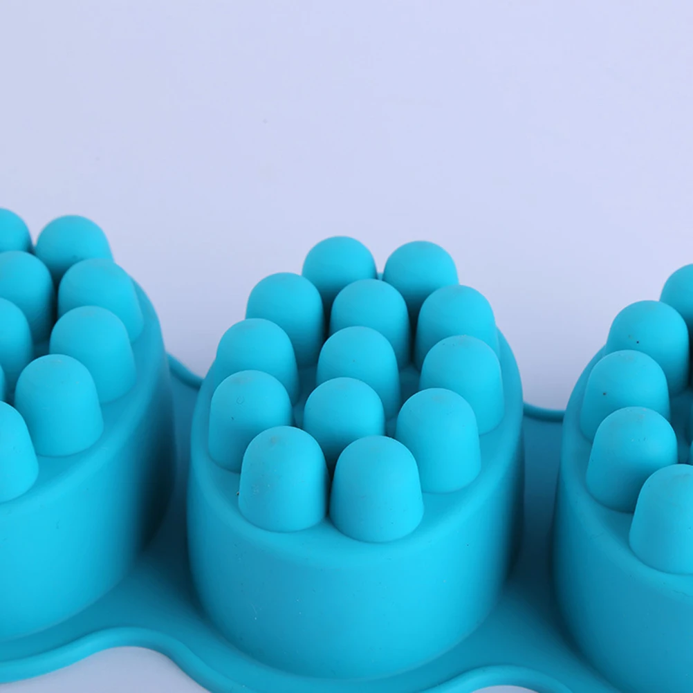 

2 Pcs Silicone Mold Oval Soap 4-cavity Massage Making Handmade Freezer Safe